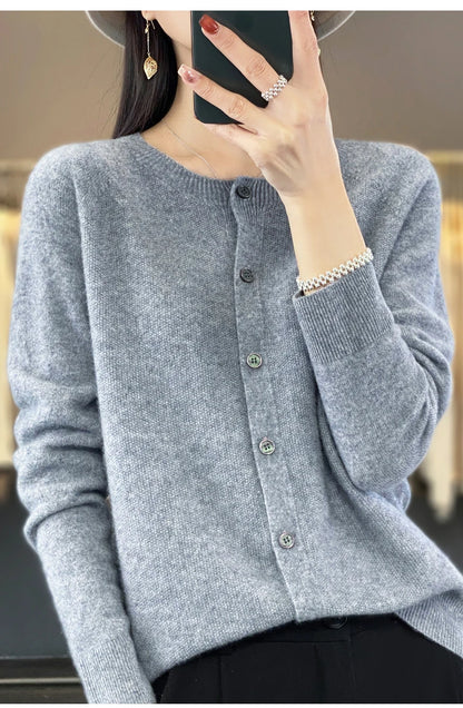 Fine Wool-Blend Crew-Neck Sweater