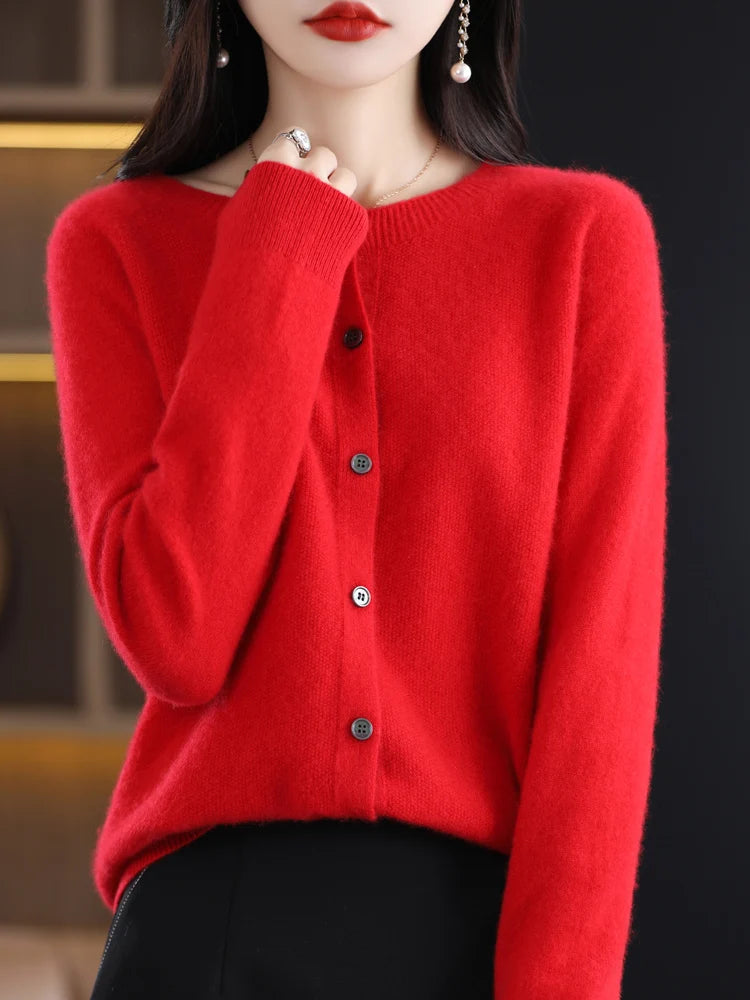 Fine Wool-Blend Crew-Neck Sweater
