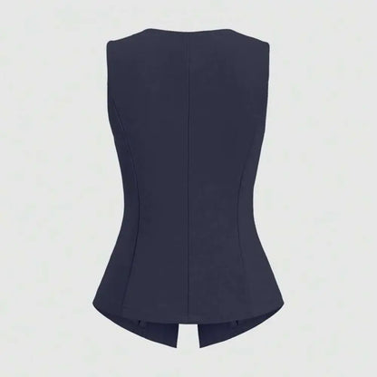 Waist-Cinching Crew-Neck Vest