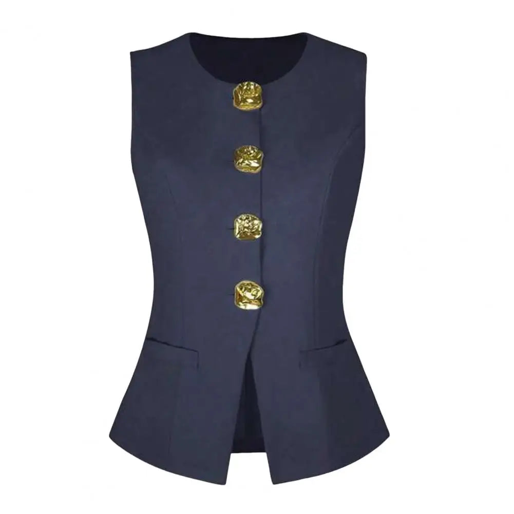 Waist-Cinching Crew-Neck Vest