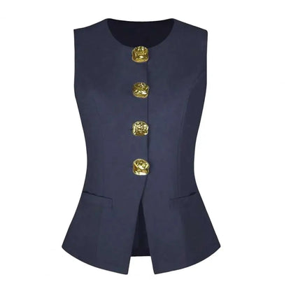 Waist-Cinching Crew-Neck Vest