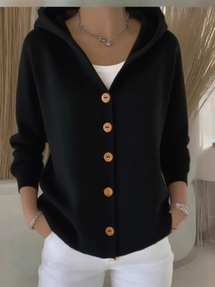 Hooded Knit Cardigan