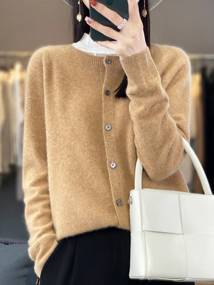 Fine Wool-Blend Crew-Neck Sweater