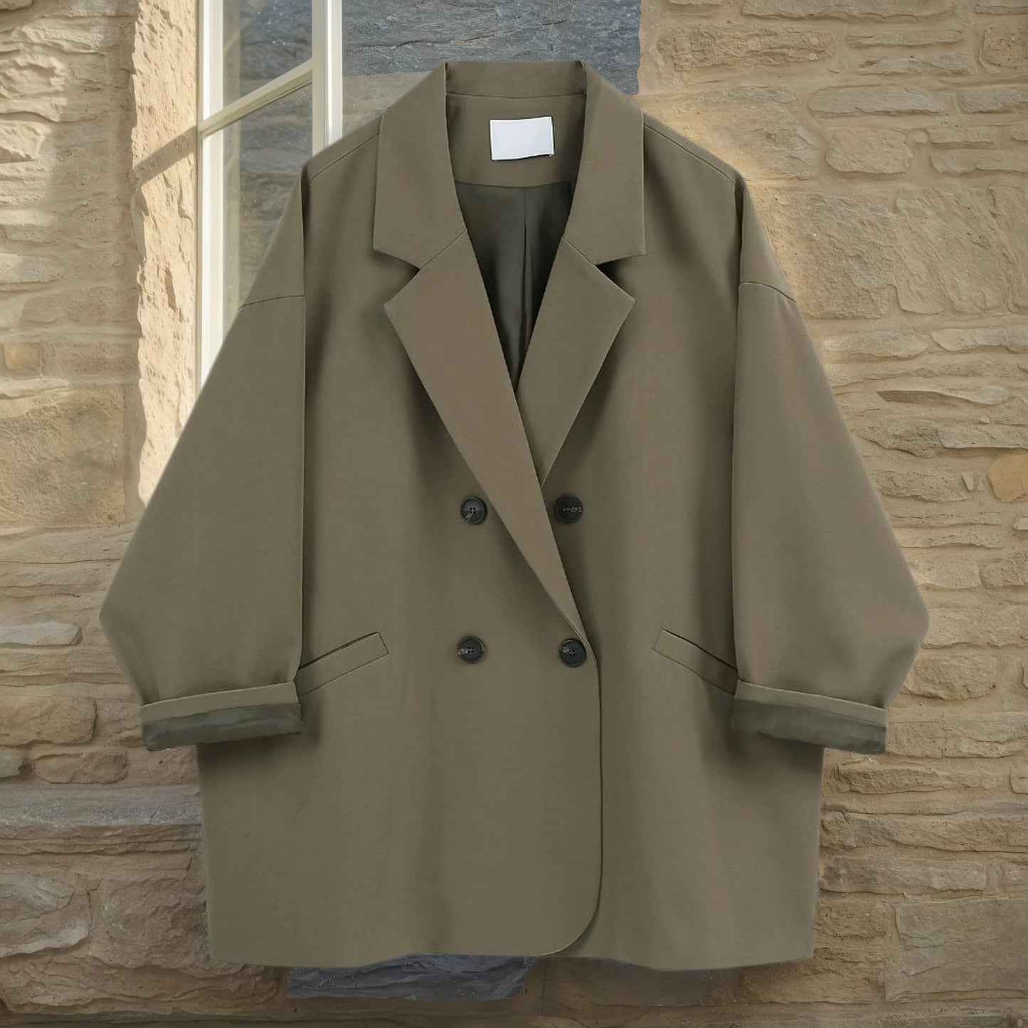 Tailored Double-Breasted Blazer