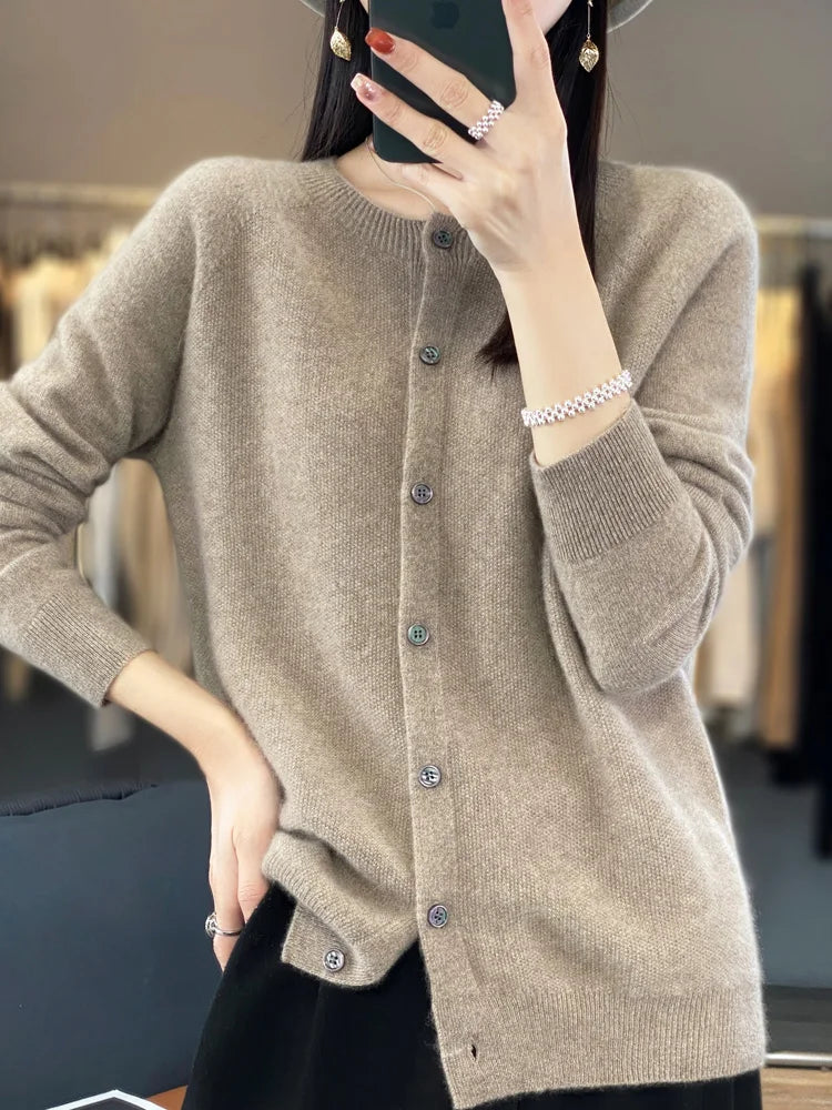 Fine Wool-Blend Crew-Neck Sweater