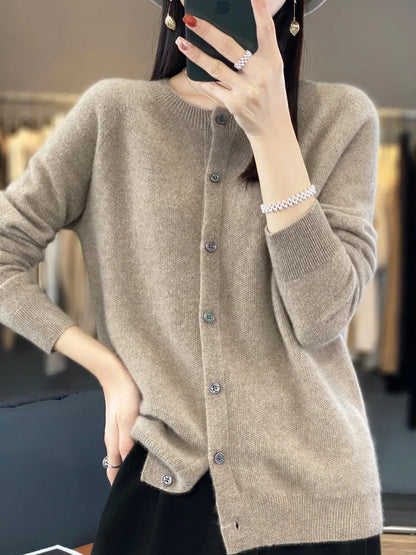 Fine Wool-Blend Crew-Neck Sweater