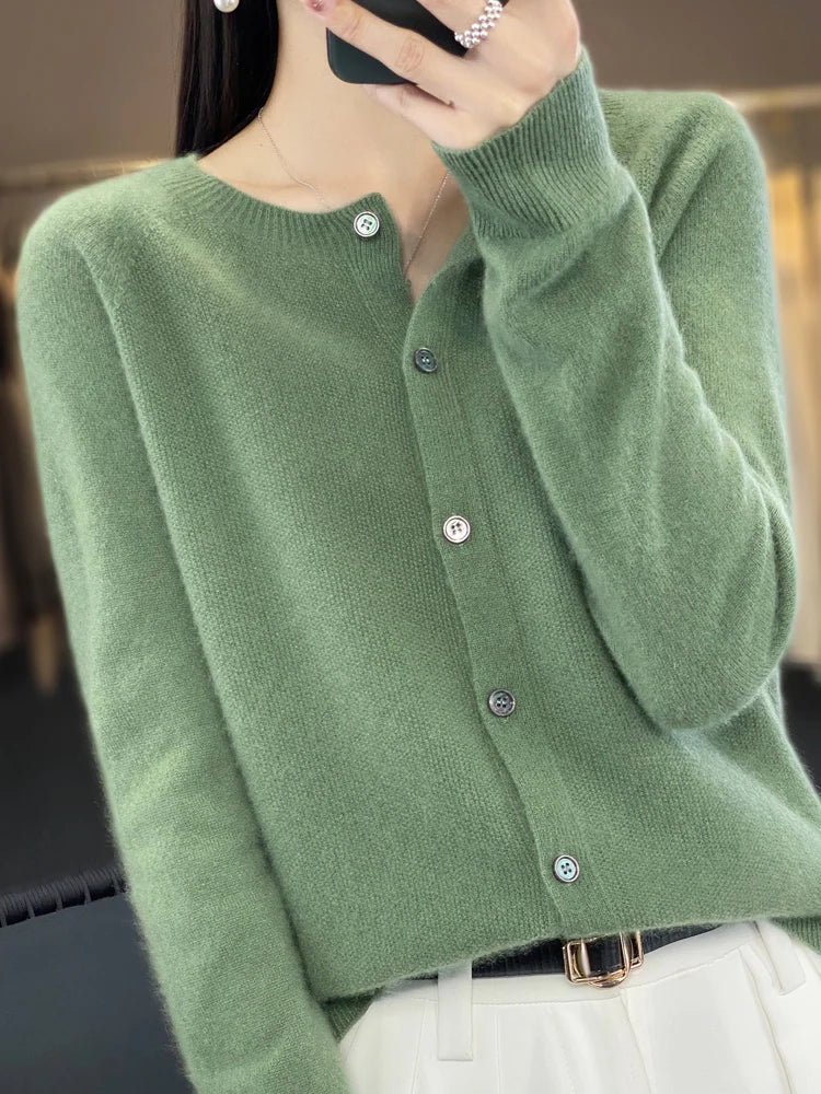 Fine Wool-Blend Crew-Neck Sweater