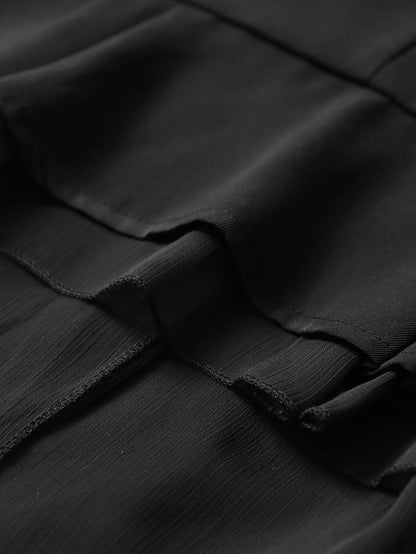 Peplum Waistcoat with Chiffon Hem