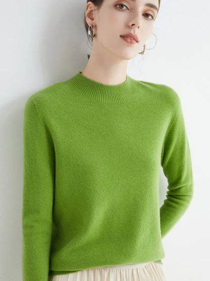Wool-Blend Mock-Neck Sweater