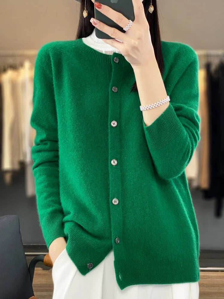 Fine Wool-Blend Crew-Neck Sweater