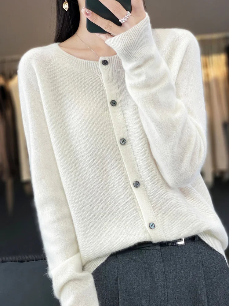Fine Wool-Blend Crew-Neck Sweater