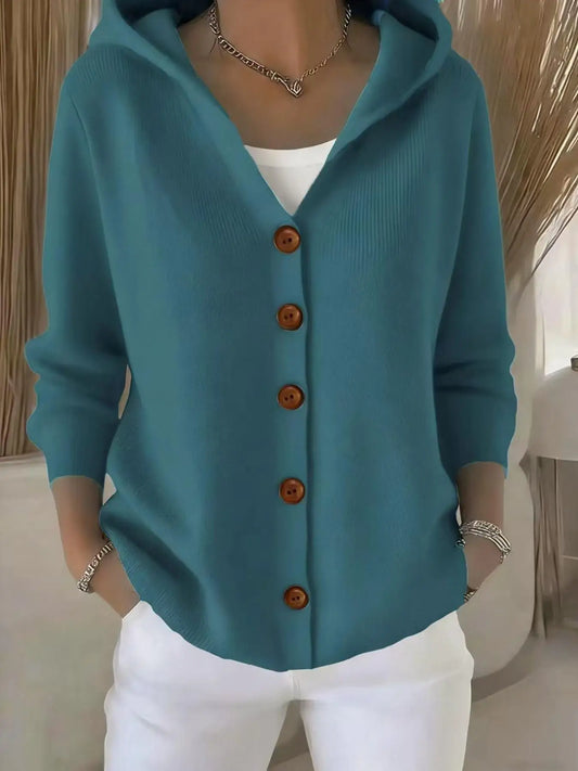 Hooded Knit Cardigan