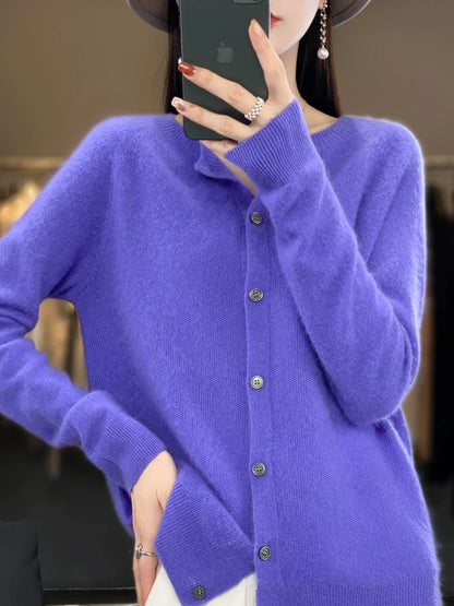 Fine Wool-Blend Crew-Neck Sweater