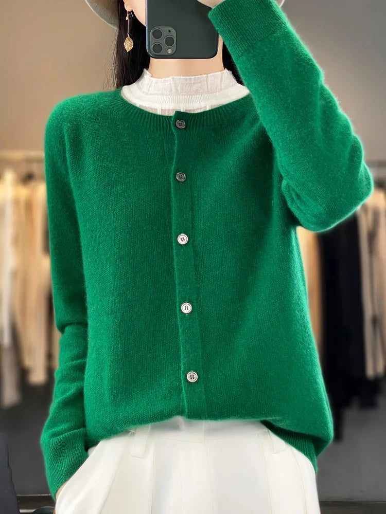 Fine Wool-Blend Crew-Neck Sweater