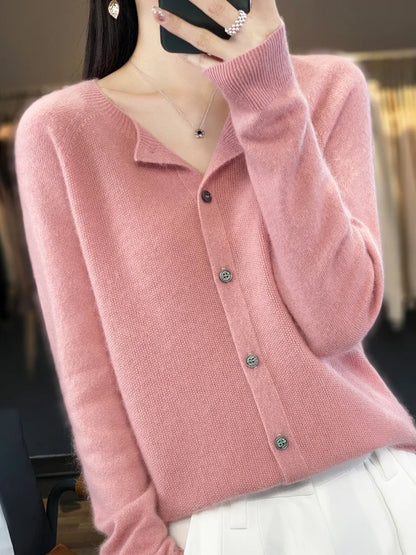 Fine Wool-Blend Crew-Neck Sweater