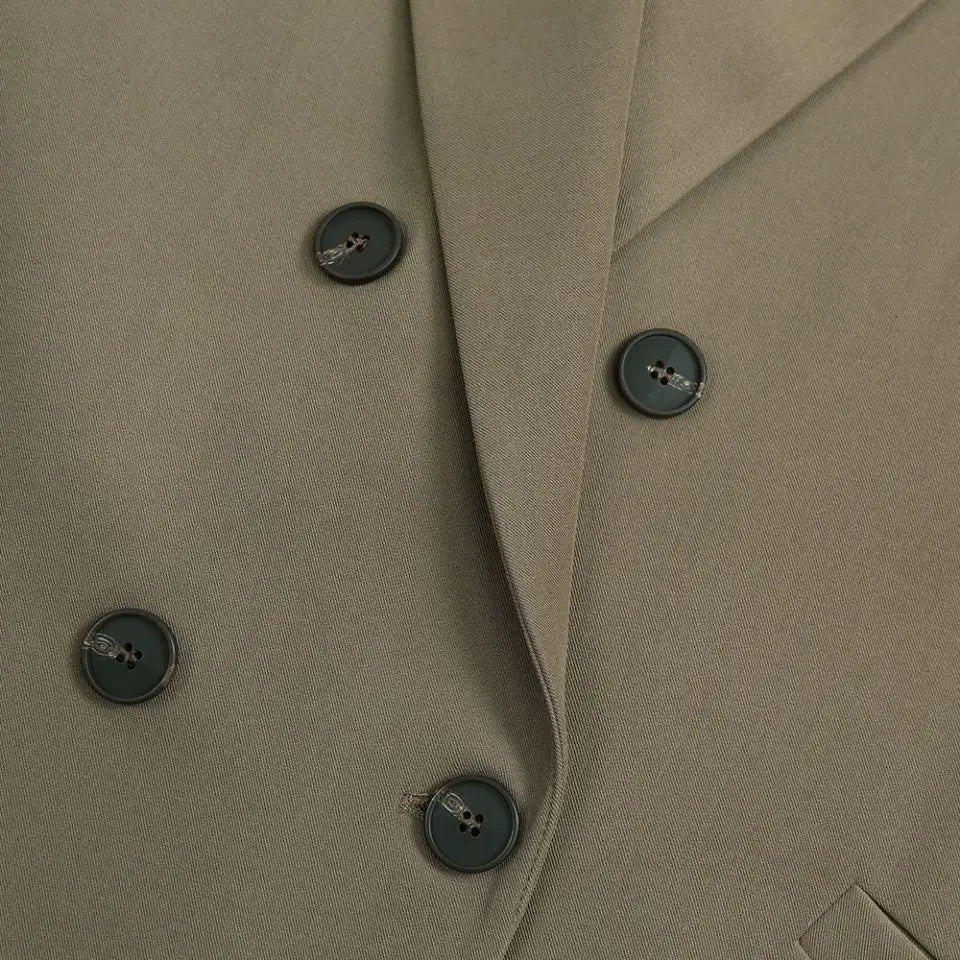 Tailored Double-Breasted Blazer
