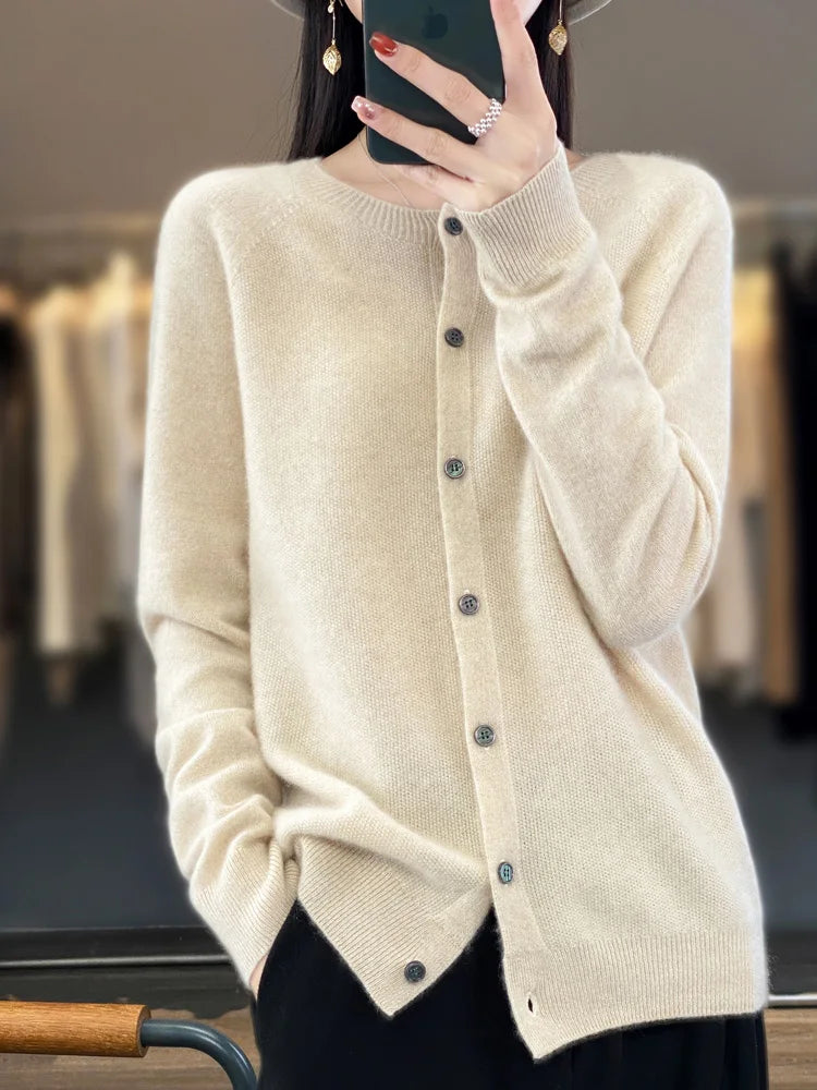 Fine Wool-Blend Crew-Neck Sweater