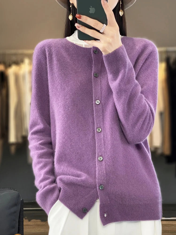 Fine Wool-Blend Crew-Neck Sweater