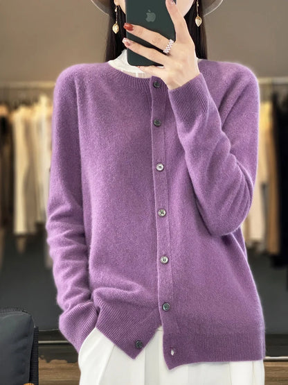 Fine Wool-Blend Crew-Neck Sweater
