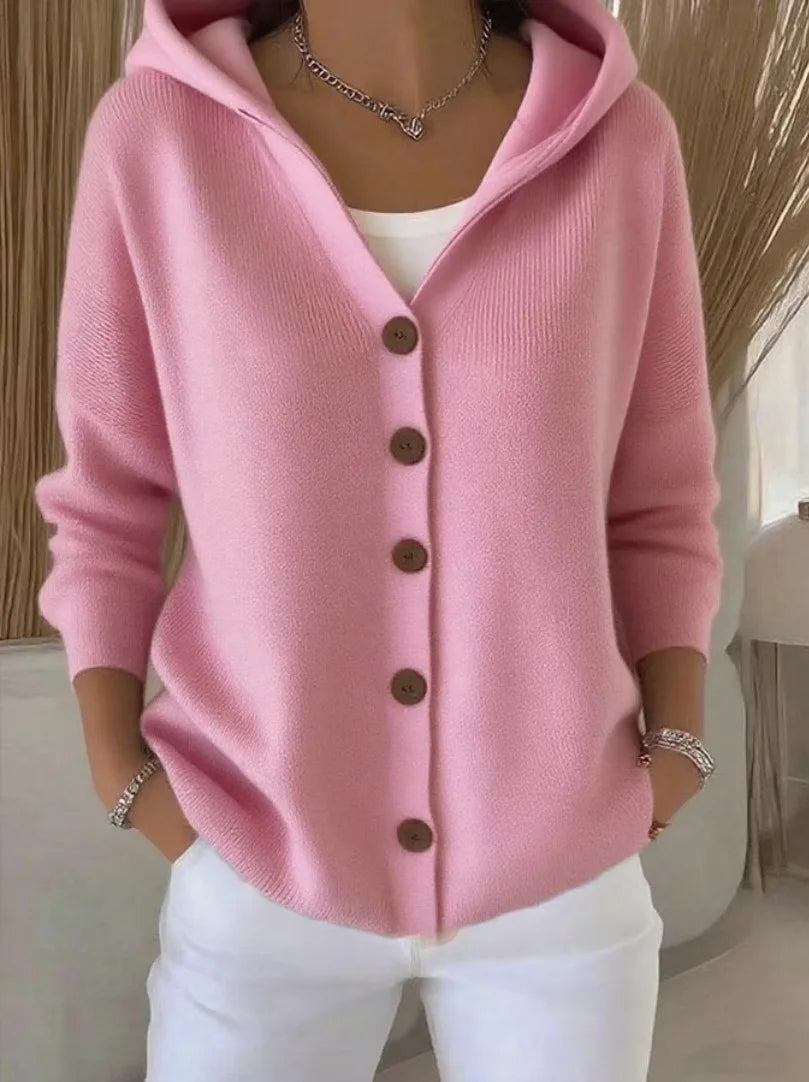 Hooded Knit Cardigan