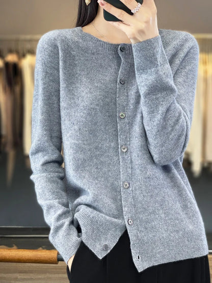 Fine Wool-Blend Crew-Neck Sweater
