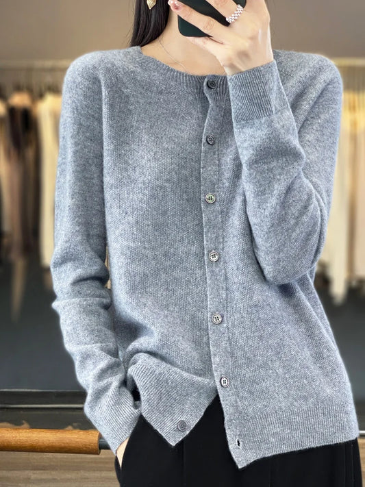 Fine Wool-Blend Crew-Neck Sweater