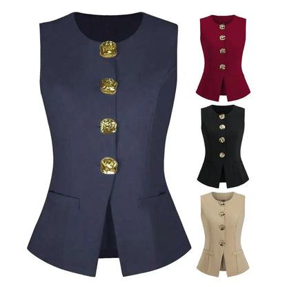 Waist-Cinching Crew-Neck Vest
